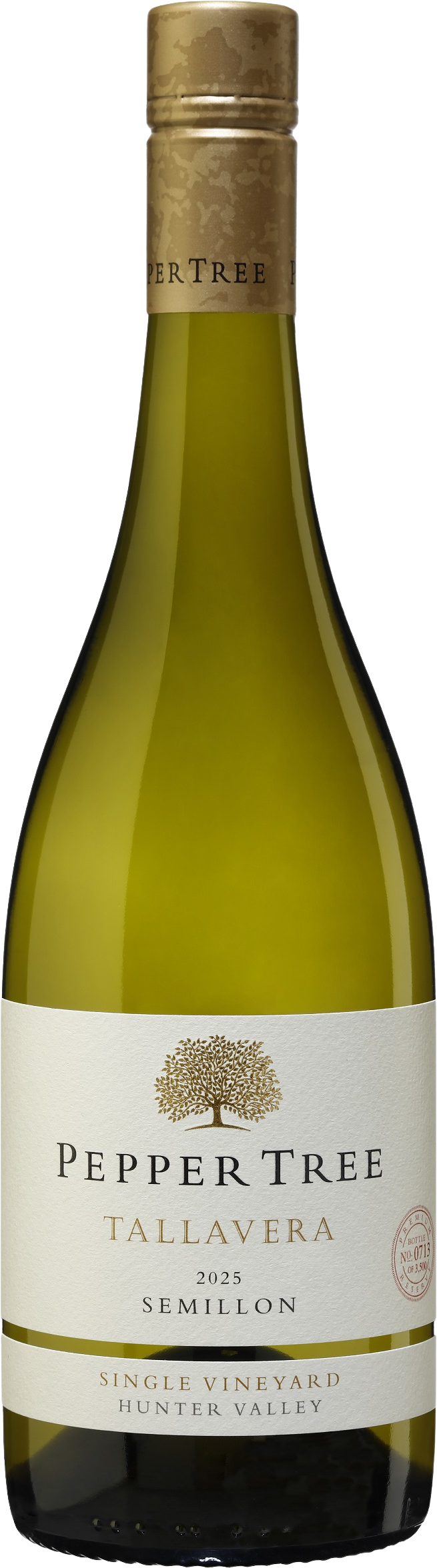 Pepper Tree Wines Single Vineyard Tallavera Semillon 2025 Hunter Valley bottle